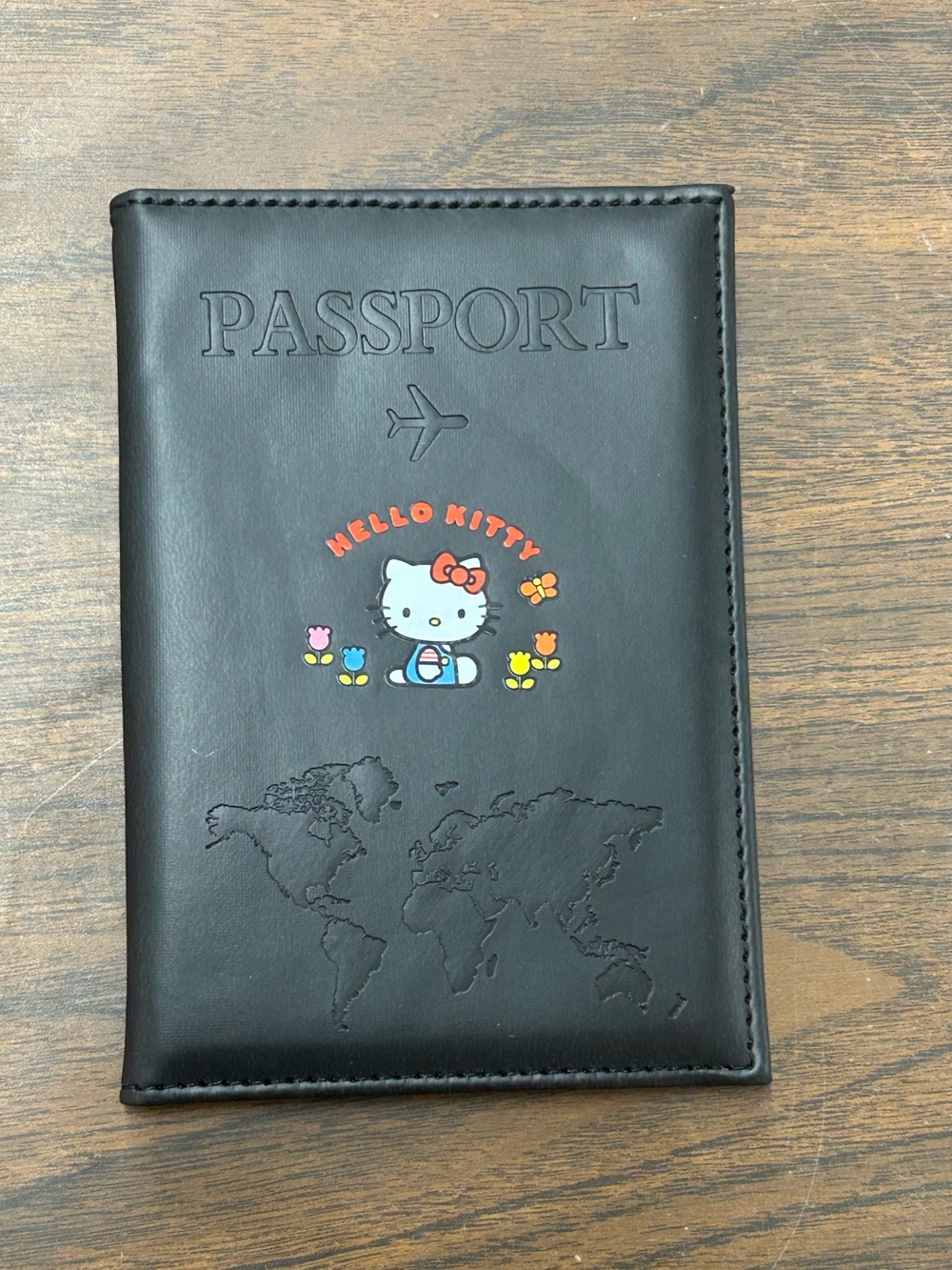 New Hello Kitty Black Passport Holder – Cute Travel Wallet Organizer